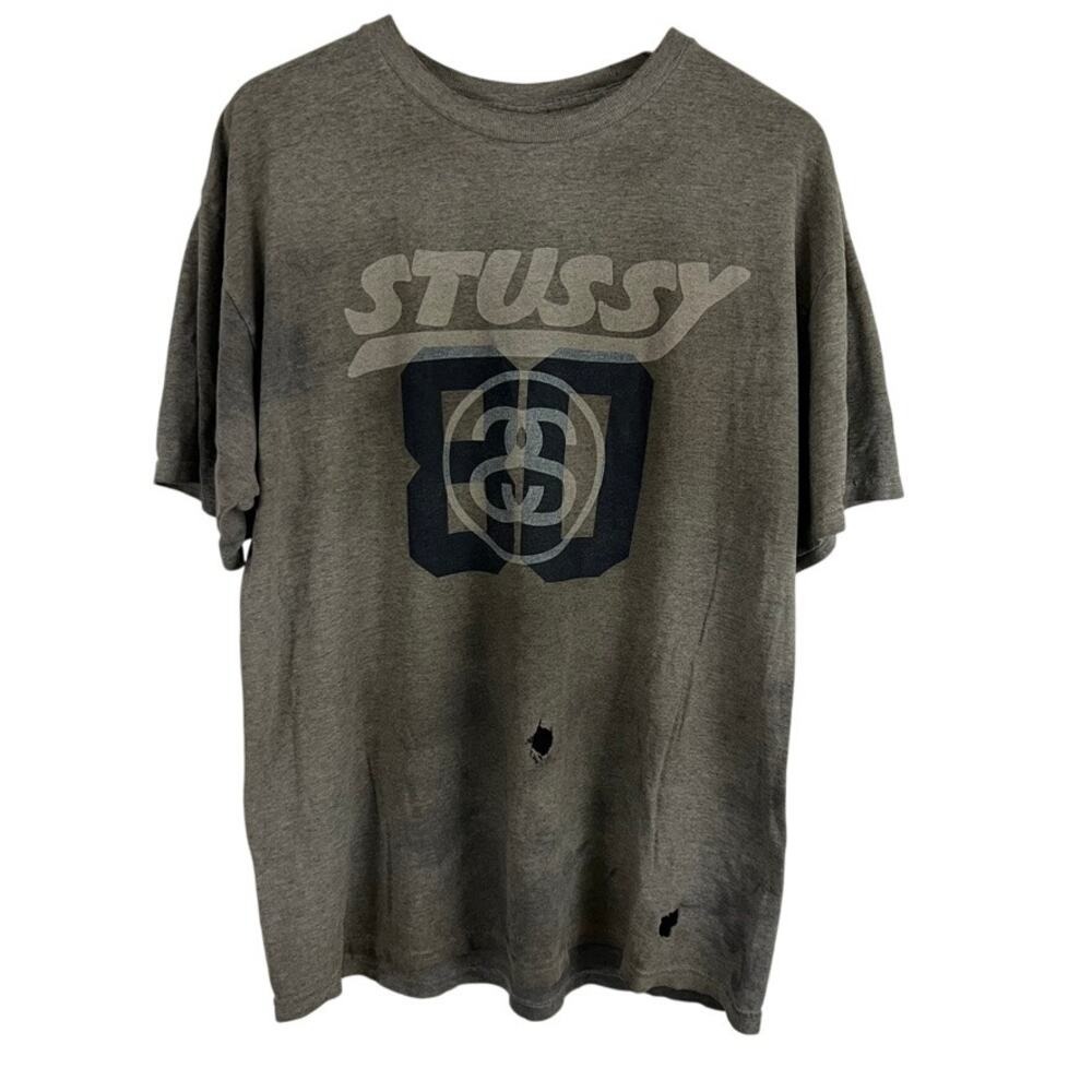 Stussy Vintage T Shirt Thrashed Holed‎ Stained Men Size Large